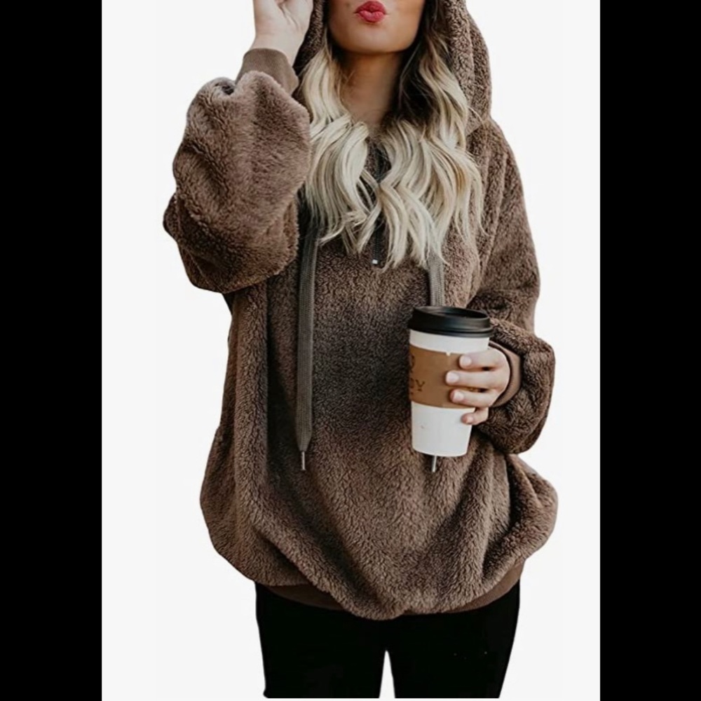 NEW Fuzzy Autumn Quarter Zip
